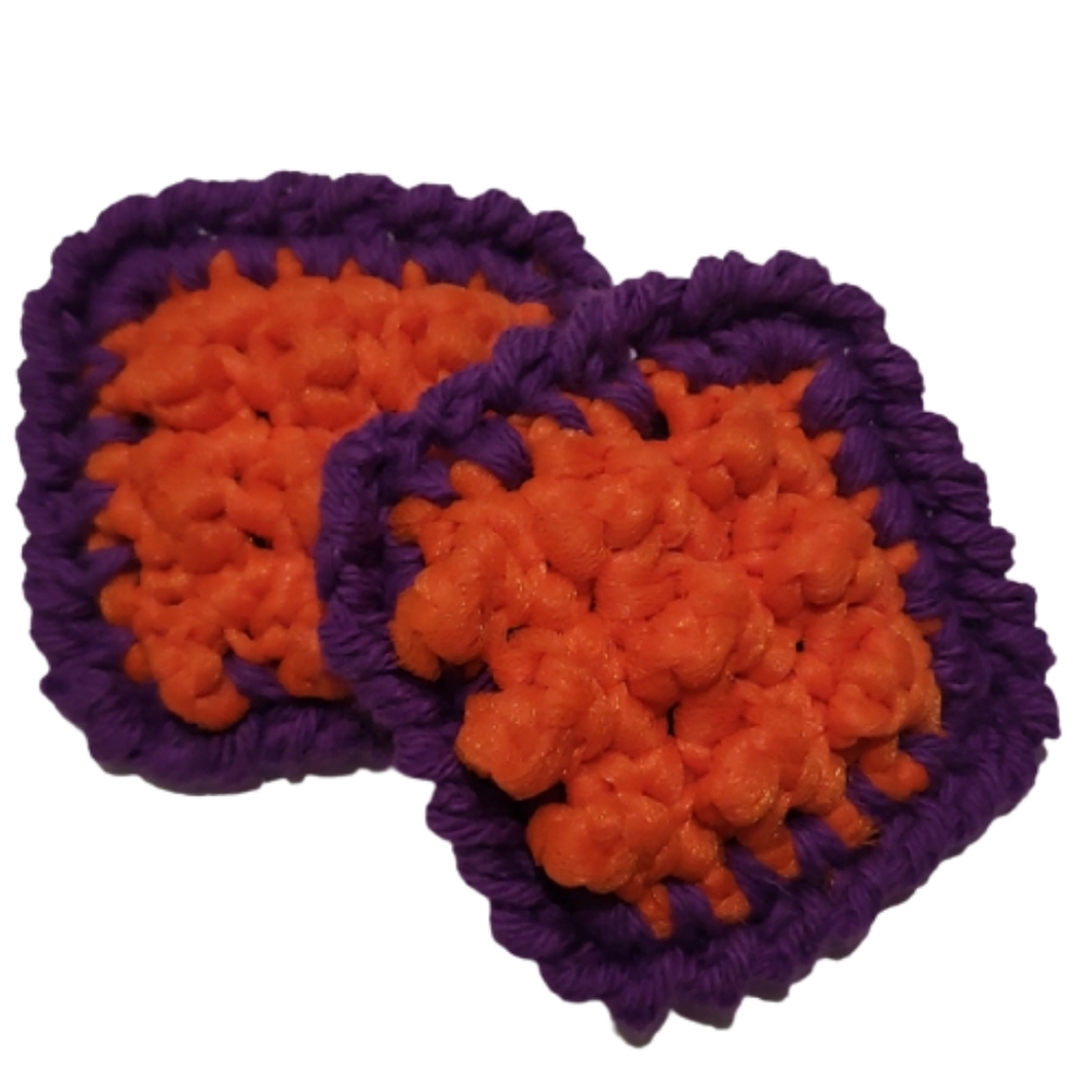 Handmade Crocheted Cotton & Nylon Dish Scrubbers